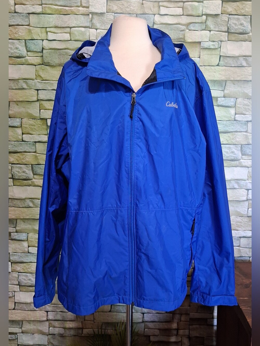 Cabelas 4Most Repel Windbreaker Light Hooded Jacket Mens 2X Full Zip Mesh Lining